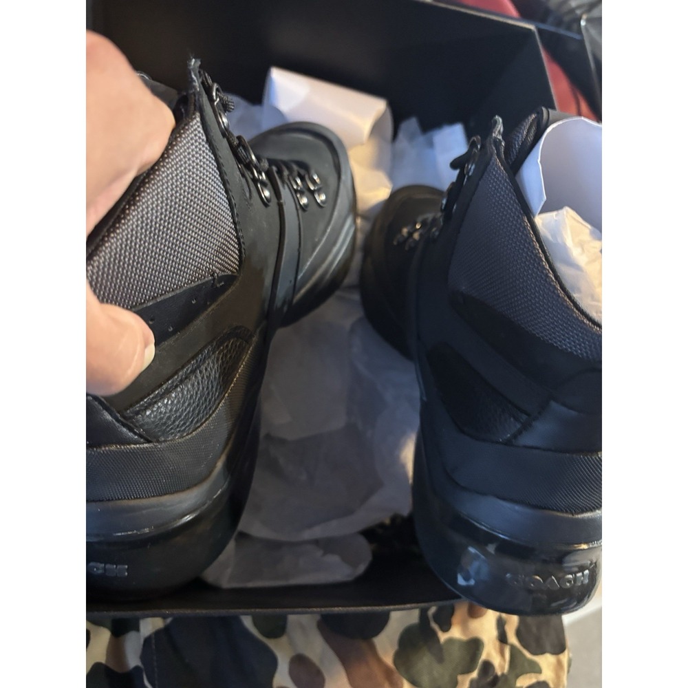 COACH CITYSOLE HIKER BOOTS:NIB BLACK‎  SIZE:10.5 - Picture 4 of 6